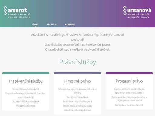 právní služby se zaměřením na insolvenční právo, jihlava a okolí. oba advokáti jsou činní jako insolvenční správci. nabídka nemovitostí a jiných majetkových hodnot zpeněžovaných v v insolvenčních řízeních a v likvidacích.