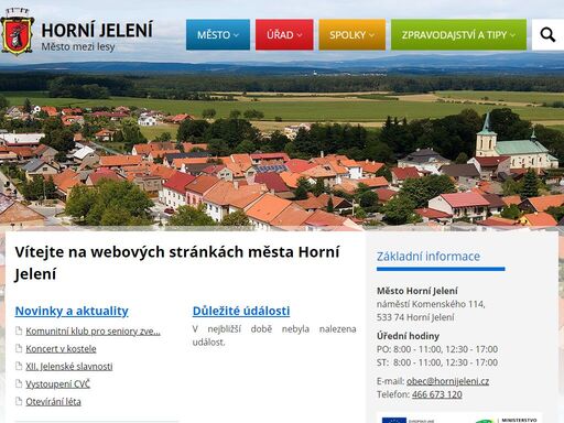 oficiální webové stránky města horní jelení a jeho dalších místních částí dolní jelení a rousínov