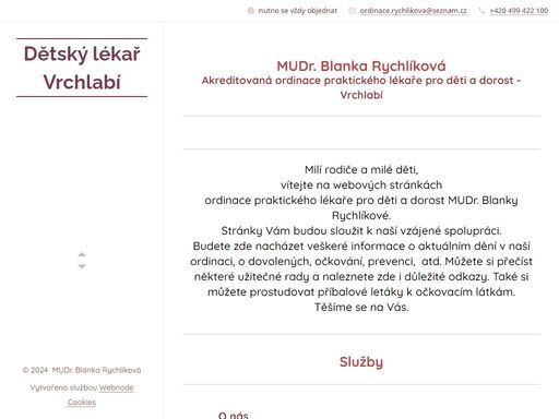 mudr. blanka rychlíková,ordinace praktického lékaře pro děti a dorost - vrchlabí,dětská ordinace,pediatr,pldd,dětský lékař,dětský doktor, vrchlabí mudr. blanka rychlíková akreditovaná ordinace praktického lékaře pro děti a dorost - vrchlabí