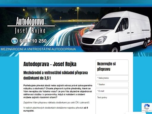mezinárodní a vnitrostátní nákladní přeprava dodávkami do 3,5 t