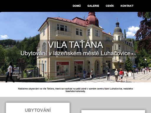 vila taťána | ubytování luhačovice