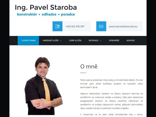 ing. pavel staroba - konstrukční činnost, oceňování movitého majetku a posuzování technického stavu