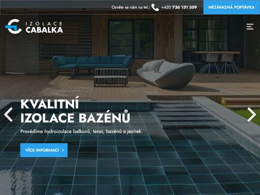 izolace cabalka - izolace plochých střech, izolace jezírek a bazénů, izolace balkónů a teras rychnov nad kněžnou a okolí