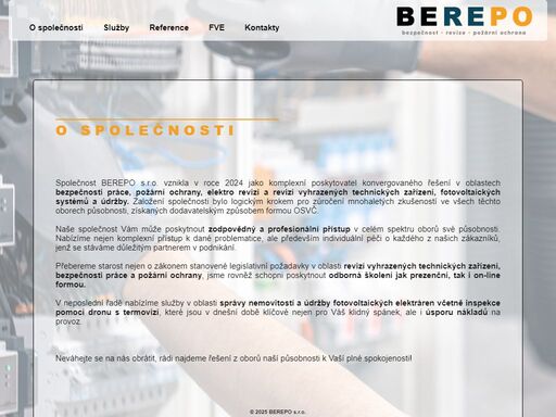 berepo - bezpečnost práce, elektro revize, požární ochrana šťáhlavy