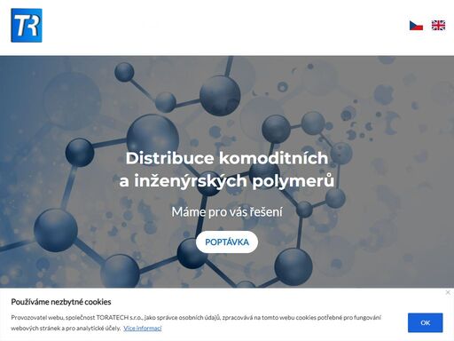 toratech s.r.o. jsme váš dodavatel a distributor pro polymery, regranuláty, plasty, drtě či aditiva. praha, brno, ostrava i celá čr.