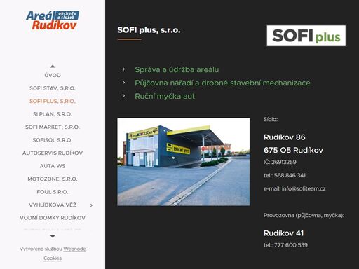 správa a údržba areálupůjčovna nářadí a drobné stavební mechanizaceruční myčka aut
