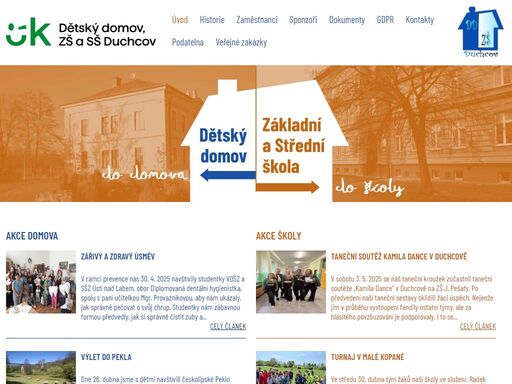 dětský domov, základní škola a střední škola, duchcov