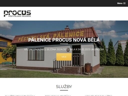 pěstitelská pálenice procus se nachází ve městě nová bělá. poskytuje komplexní služby - příprava kvasu a zpracování pálenky v nejkratším čase. 