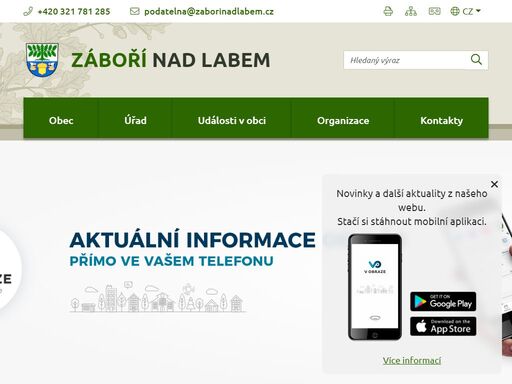 oficiální stránky obce záboří nad labem