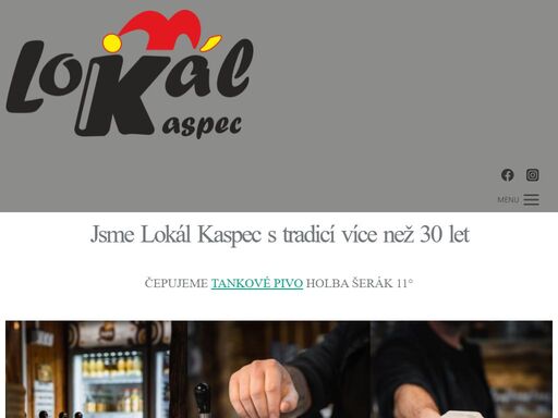 jsme lokál kaspec® s tradicí více než 30 let, čepujeme tankové pivo, rozvoz jídla denně 16:00 až 23:00, tel. +420 605 251 238, ubytování penzion kaspec uničov