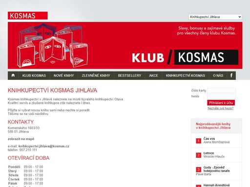využijte slev, bonusů a zajímavých služeb ve všech kamenných knihkupectvích kosmas