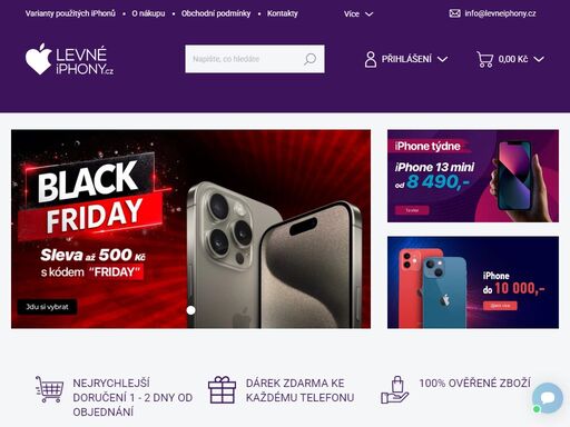 vítejte v našem obchodě. levné iphony v prémiové kvalitě za téměř poloviční cenu. ušetřete až 43% a získejte levný iphone se zárukou. nabízíme iphony ve stavu jako nové, rozbalené, zánovní a použité s garancí vrácení peněz. navíc ke každému iphonu nabíječka zdarma. 
 