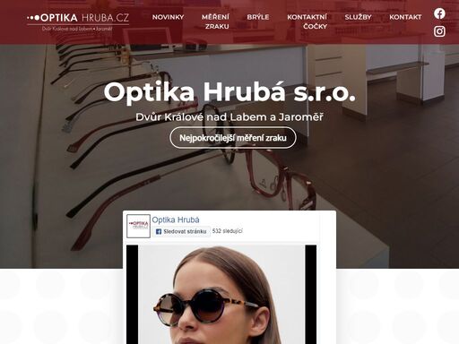 oční optika dvůr králové nad labem a jaroměř - nejpokročilejší měření zraku, dioptrické brýle, sluneční brýle, kontaktní čočky a servis.