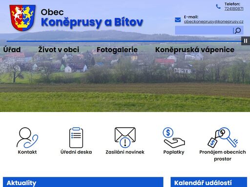 oficiální webové stránky obce koněprusy
