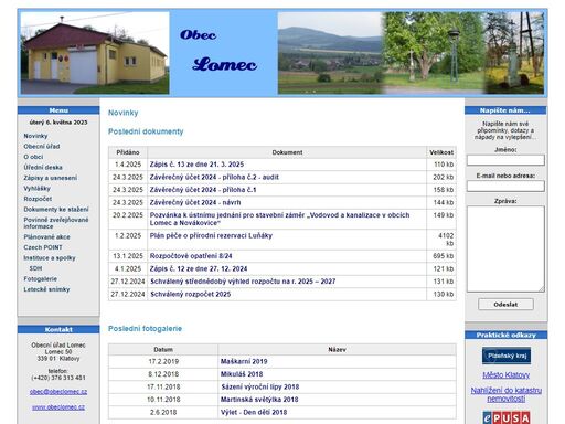 obec lomec,obecní úřad lomec,novákovice,obec novákovice,oficiální stránky obce lomec