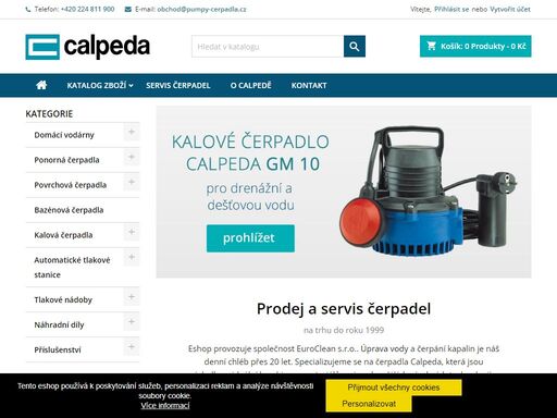 prodej a servis čerpadel calpeda