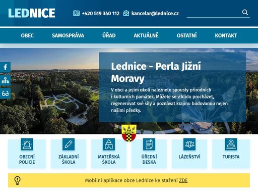 oficiální stránky obce lednice