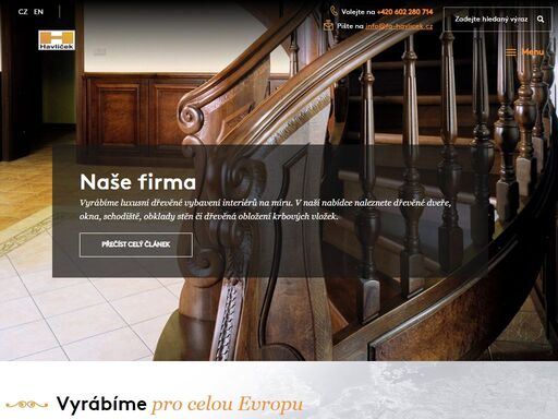 vyrábíme luxusní dřevěné vybavení interiérů na míru. v naší nabídce naleznete dveře, okna, schodiště, obklady stěn či dřevěná obložení krbových vložek.