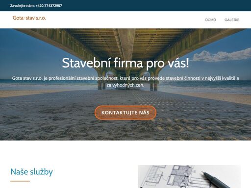 využijte služeb stavební firmy gota-stav s.r.o. a uvidíte, že vaše stavba poroste. gota-stav s.r.o. provádí stavbní činnosti jakéhokoliv rozsahu dle vašich potřeb.