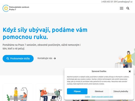 pomáháme na praze 7 seniorům, zdravotně postiženým, vážně nemocným i těm, kteří o ně pečují.