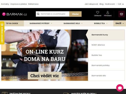 barman.cz -  největší výběr barmanské výbavy od tomáše kubíčka s dopravou zdarma od 3 000 kč a bleskovou expedicí do 24 hodin.