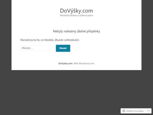 montážní plošiny a výškové práce