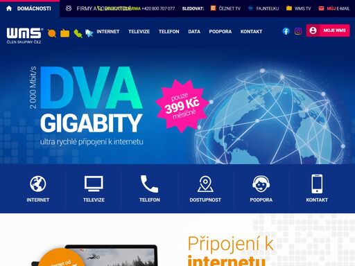 poskytovatel rychlého a spolehlivého připojení k internetu v mostě a okolí (optika a bezdrát), digitální televize iptv s širokou nabídkou kanálů nebo výhodného voip volání.