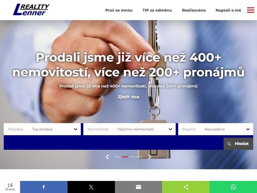 každý den stovky nových nemovitostí, reality. nemovitosti na prodej či pronájem v každém místě. přehledný katalog realit.