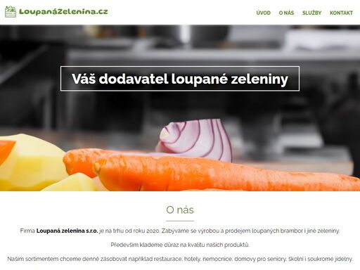 loupaná zelenina s.r.o. - prodej loupané a neloupané zeleniny