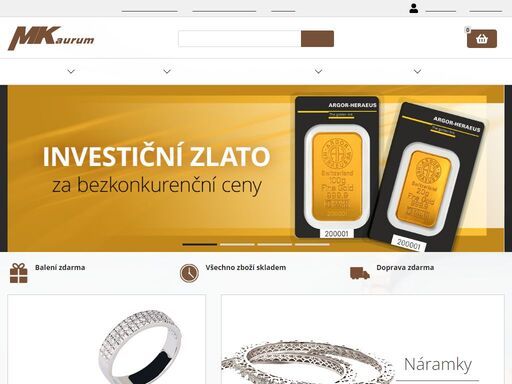 šperky aurum - online zlatnictví s nabídkou zlatých a stříbrných prstenů, náušnic a dalších šperků.