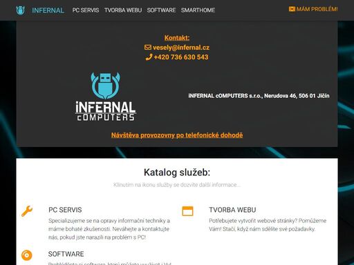 infernal computers jičín - ekonomický systém pohoda, tvorba webů, it servis, smarthome loxone, systém restmanager. 