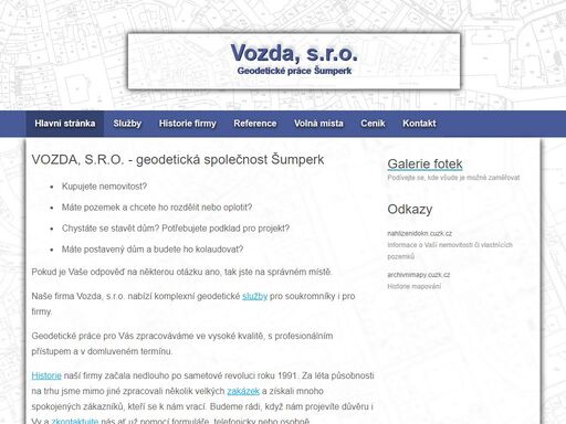 vozda, s.r.o. - geodetické práce šumperk
