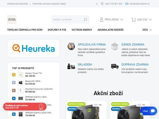 e-shop s tepelnými čerpadly - úsporné a ekologické vytápění pro váš domov