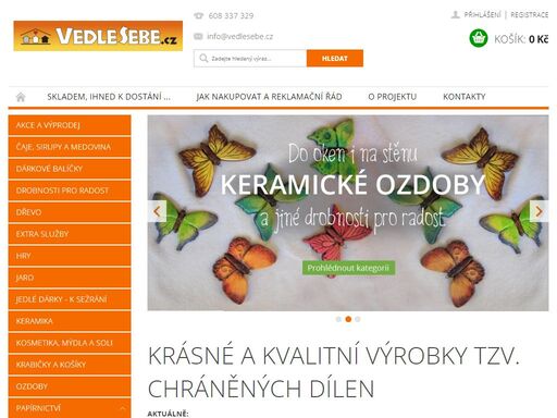 krásné a kvalitní výrobky tzv. chráněných dílen. aktuálně: 
18.7. léto v plném proudu - děkujeme! 1) firmám, které letní dny i začátek podzimu již věnují přípravám na vánoce a obrátí se na nás + 2) všem za trpělivost při vyřizování objednávek. až do konce srpna máme my i dílny volnější tempo, užíváme dovolené a…