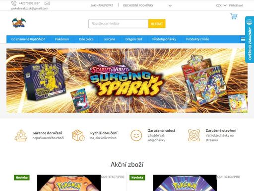 vítejte v našem e-shopu pro rip ´n ship. co znamená rip and ship a jak to funguje:
 
otevřu vaši objednávku (počet boosterů) přímo na live streamu, aby to viděl celý svět. po skončení streamu vaše karty zabalím tak, aby přišli ve stejném stavu jako je vytáhnu z balíčků. po ukončení streamu do dvou pracovních dnů…