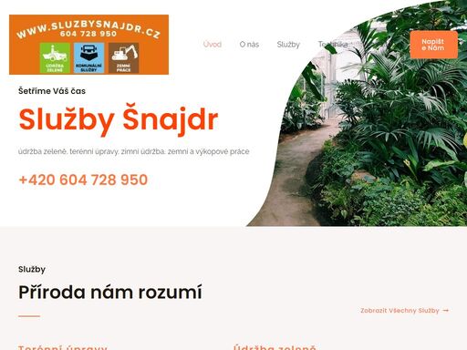 údržba zeleně, sekání trávy, komunální služby, kontejnery, mulčování, zavlažování,