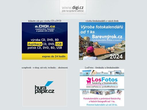tisk a výroba cd, dvd, bd, usb, kalendáře, fotokalendáře