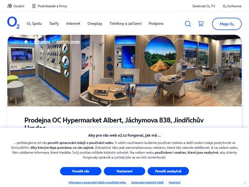 prodejna jindřichův hradec - oc hypermarket albert, jáchymova 838. o2 služby, telefony, zařízení a příslušenství nebo profesionální podpora a spoustu dalšího, to nabízejí všechny naše značkové prodejny.
