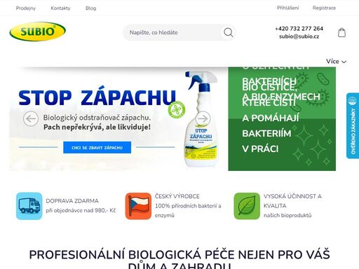 zkuste řešení bez chemie, nechte pracovat přírodu!. firma subio eko s.r.o. je soukromá společnost, která vznikla v roce 2002. je dlouholetým výrobcem biologických přípravků na bázi užitečných mikroorganizmů a enzymů, které jsou vynikajícími ekologickými pomocníky v rozkladu, čištění a likvidaci nánosů a usazenin…