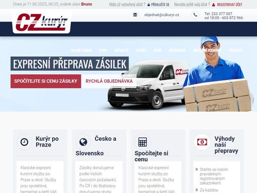 czkurýr.cz, přepravní kurýr
