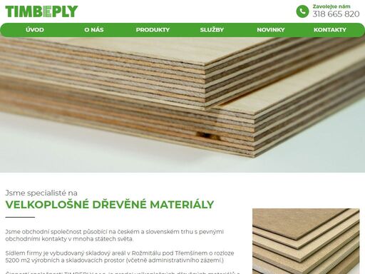 prodej velkoplošných dřevěných materiálů. překližky a laťovky, spárovky, osb a mdf desky pro stavebnictví, automobilový průmysl a výrobu nábytku.