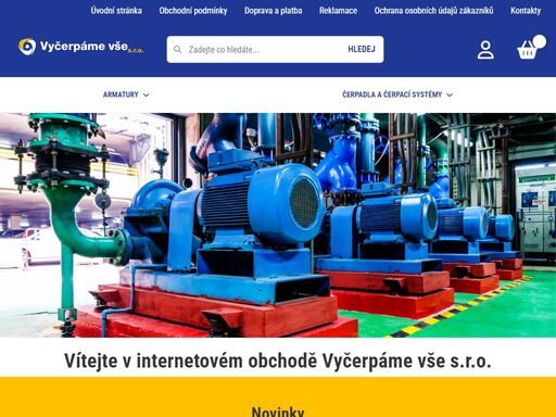 prodáváme čerpadla do vrtů a šachet, horizontální čerpadla znečištěné vody, ponorná čerpadla a vysokotlaká vícestupňová čerpadla.