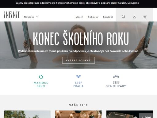 užívejte si infinit masáže, vířivé koupele, vodní a saunové světy, wellness pobyty, wellness pro dva a privátní zóny - vždy v té nejlepší infinit kvalitě.