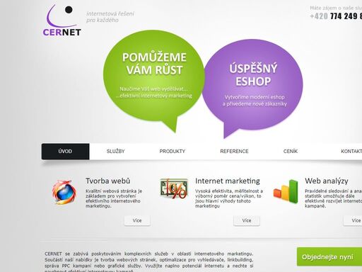 cernet - tvorba webových stránek, internetový marketing, eshopy. chcete vlastní webové stránky? zavolejte, nabídneme nejlepší řešení.