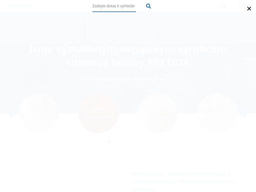 precheza a.s. je významným evropským výrobcem titanové běloby pretiox