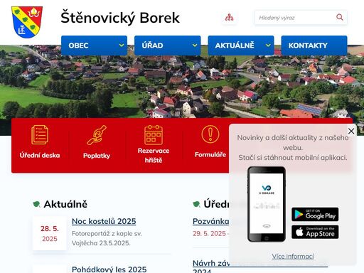 oficiální stránky obce štěnovický borek