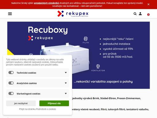 hledáte špičkové entalpické výměníky? rekupex nabízí nejširší výběr od výrobce recutech a vlastní rekuperační jednotky recubox s vysokou účinností.