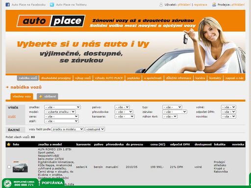 autobazar auto place - zánovní vozy se zárukou