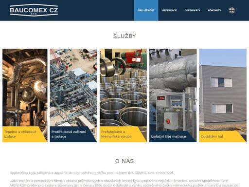 poskytujeme dodávku a montáž v oblasti průmyslových izolacích: tepelné, chladové a protihlukové. prefabrikujeme plechové díly a šité matrace. provádíme opláštění hal.