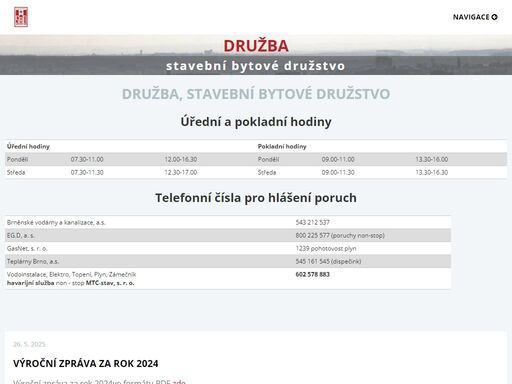 družba - stavební bytové družstvo - správa objektů / vedení účetnictví / zajištění provozu bytového fondu / poradenství